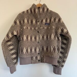 Patagonia Retro-X Fleece Jacket Rare Brown Geometric Print | Women’s Size Small